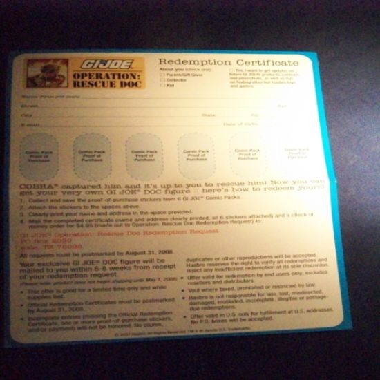 Picture of 2007 mail away doc form