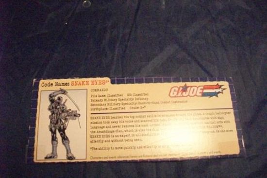 Picture of 2004 snake eyes filecard
