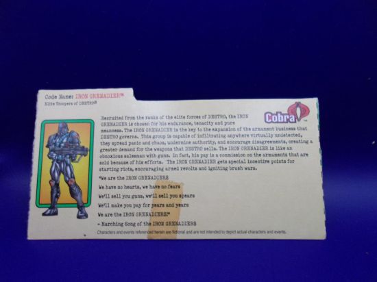 Picture of 2005 iron grenadiers filecard