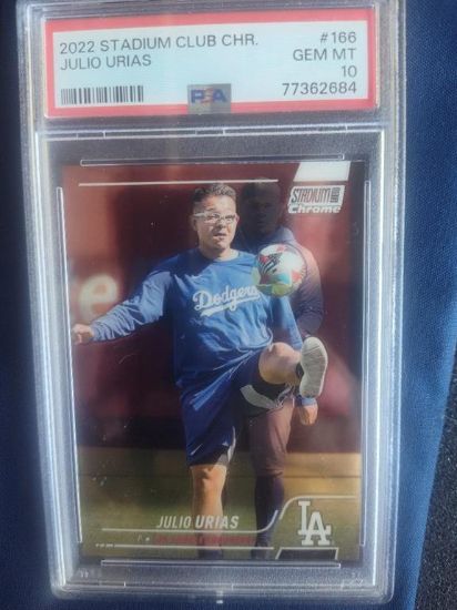 Picture of 2022 julio urias stadium club chrome psa 10