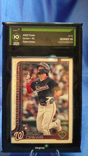 Picture of 2025 topps series 1 dylon crews rookie degree 10