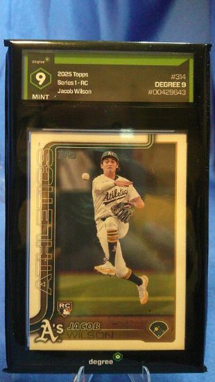 Picture of 2025 topps series 1 jacob wilson rookie degree 9