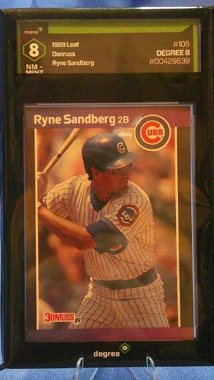 Picture of 1989 donruss leaf ryne sandberg degree 8