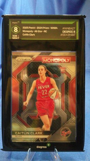 Picture of 2025 panini prizm wnba monopoly caitlin clark rookie degree 8