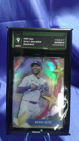 Picture of 2025 topps series 1 mookie betts smlb-17 degree 9