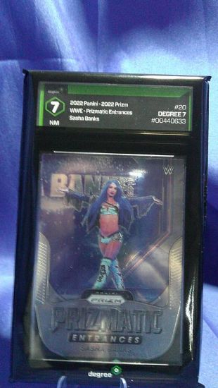 Picture of 2022 wwe panini sasha banks @20 degree 7 prizm