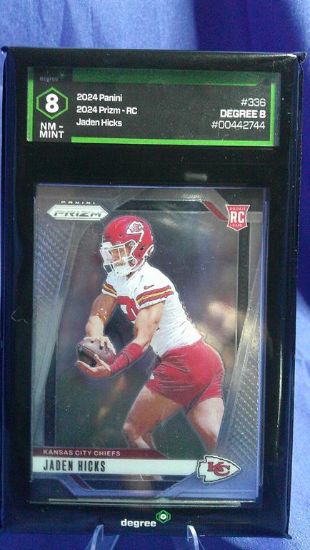 Picture of 2024 panini prizm jaden hicks rc #336 degree 8