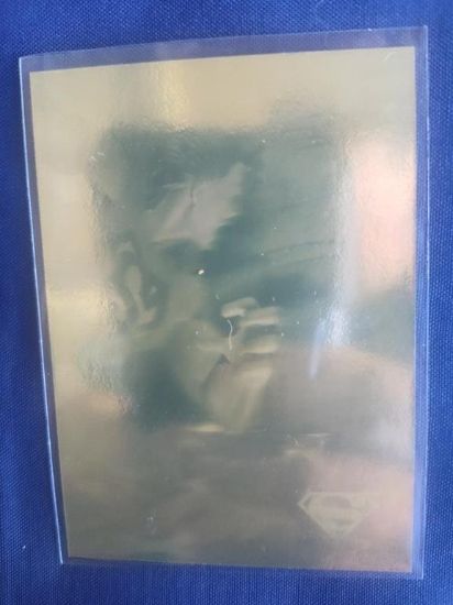 Picture of 1996 skybox superman holo series #4 gold