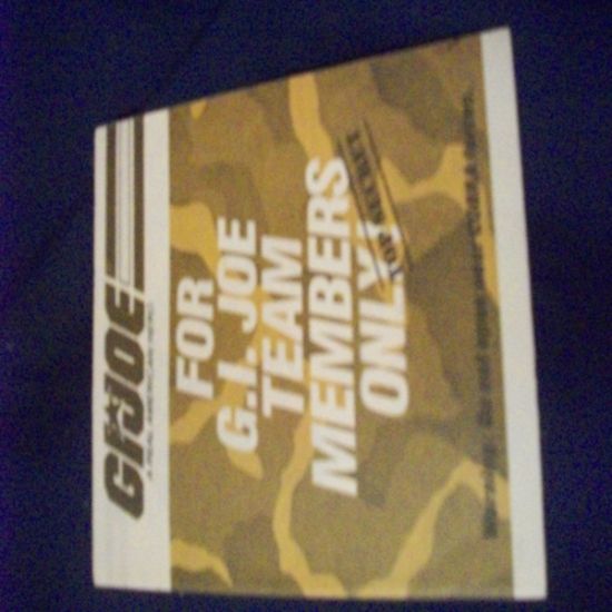 Picture of for gi joe team members only catalogue
